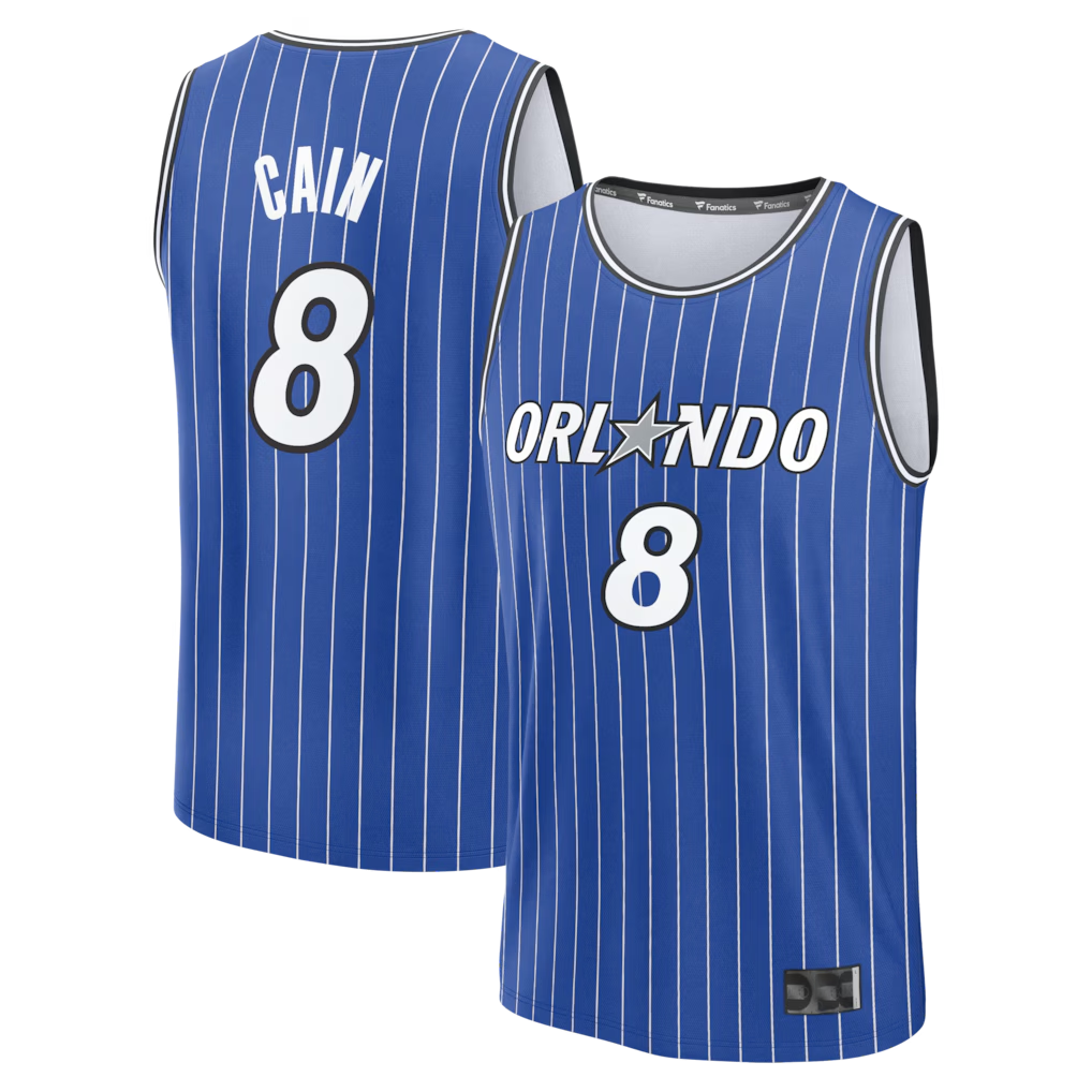 Kdoa O.Magic #8 Jamal Cain Blue Fast Break Jerseys - Icon Edition