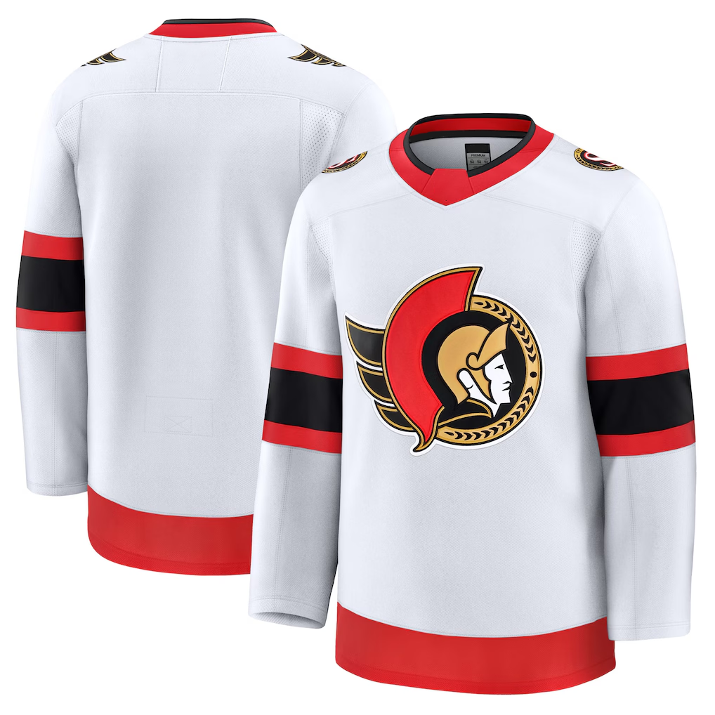Kdoa O.Senators White Away Premium Jerseys