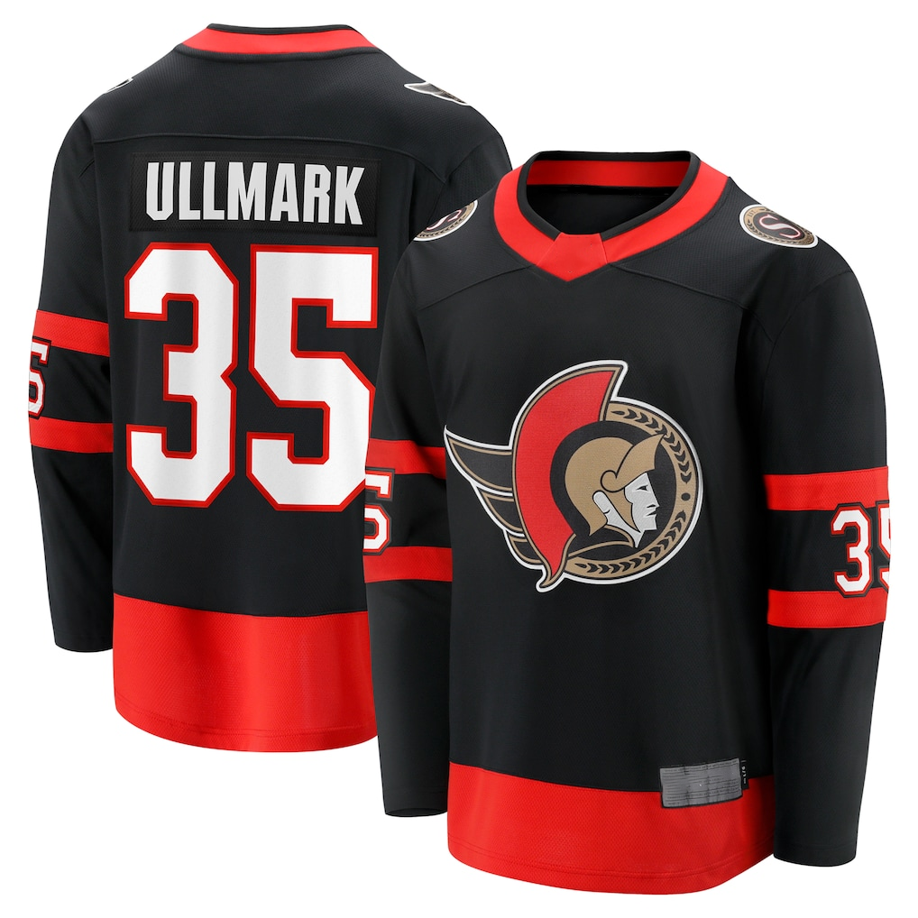 Kdoa O.Senators #35 Linus Ullmark Black Home Premier Breakaway Player Jerseys
