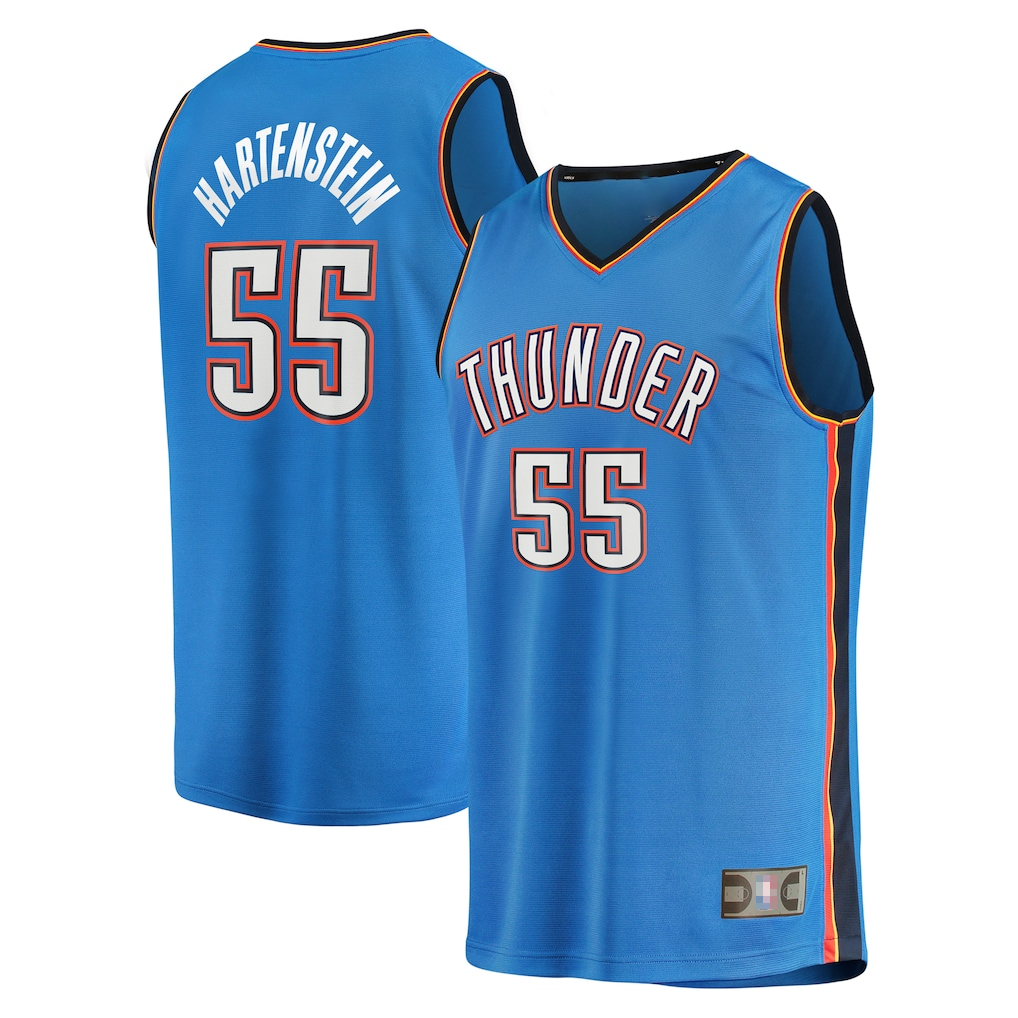 Kdoa OC.Thunder #55 Isaiah Hartenstein Blue Fast Break Replica Player Stitched Jerseys - Icon Edition