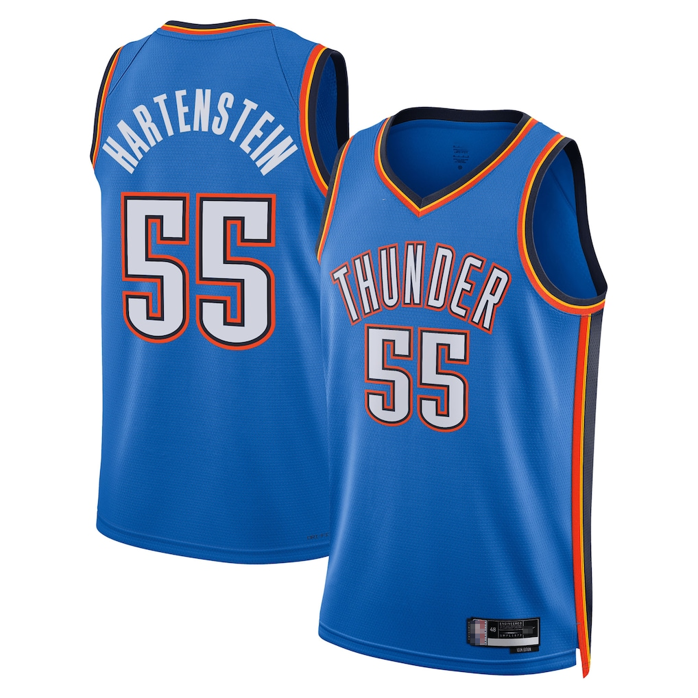 Kdoa OC.Thunder #55 Isaiah Hartenstein Blue Swingman Stitched Jerseys - Icon Edition