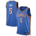 Kdoa OC.Thunder #5 Luguentz Dort Blue Swingman Player Stitched Jerseys - Icon Edition