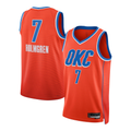 Kdoa OC.Thunder #7 Chet Holmgren Orange Swingman Stitched Jerseys - Statement Edition