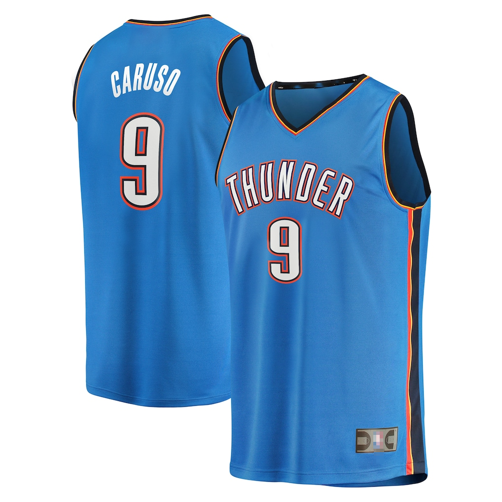 Kdoa OC.Thunder #9 Alex Caruso Blue Fast Break Replica Player Stitched Jerseys - Icon Edition