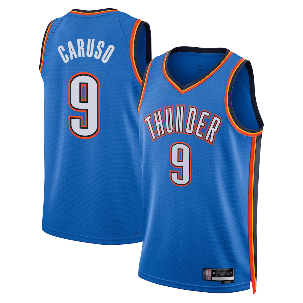 Kdoa OC.Thunder #9 Alex Caruso Blue Swingman Stitched Jerseys- Icon Edition