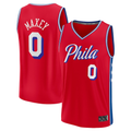 Kdoa P.76ers #0 Tyrese Maxey  Red Fast Break Replica Player Jerseys - Statement Edition