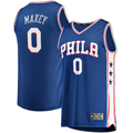 Kdoa P.76ers #0 Tyrese Maxey  Royal Fast Break Replica Jerseys - Icon Edition