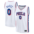 Kdoa P.76ers #0 Tyrese Maxey White Fast Break Replica Player Jerseys - Association Edition