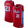 Kdoa P.76ers #21 Joel Embiid Jordan Brand Red Authentic Player Jerseys - Statement Edition