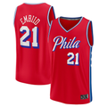 Kdoa P.76ers #21 Joel Embiid Red Fast Break Replica Player Jerseys - Statement Edition