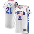 Kdoa P.76ers #21 Joel Embiid White Replica Jerseys - Association Edition
