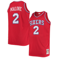 Kdoa P.76ers #2 Moses Malone Mitchell & Ness Red 1982-83 Big & Tall Hardwood Classics Swingman Jerseys