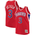 Kdoa P.76ers #3 Allen Iverson Mitchell & Ness Red 1996-97 Hardwood Classics Swingman Jerseys