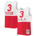 Kdoa P.76ers #3 Allen Iverson Mitchell & Ness White 2003-2004 Hardwood Classics Swingman Jerseys