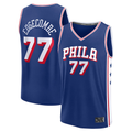 Kdoa P.76ers #77 V. J. Edgecombe Royal 2025 Draft First Round Pick Fast Break Replica Jerseys - Icon Edition
