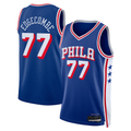 Kdoa P.76ers #77 V. J. Edgecombe Royal 2025 Draft First Round Pick Swingman Jerseys - Icon Edition