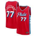 Kdoa P.76ers #77 VJ Edgecombe Red Fast Break Replica Player Jerseys - Statement Edition