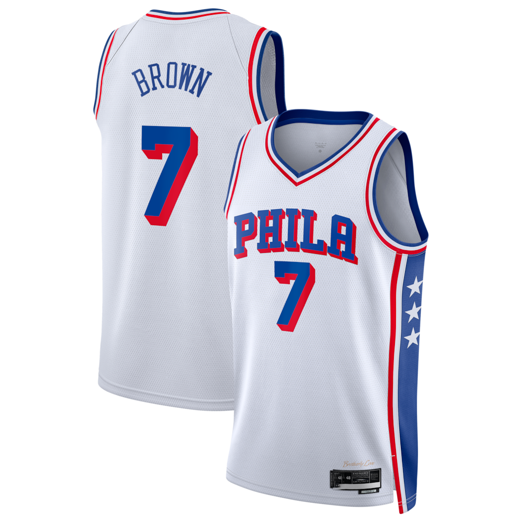 Kdoa P.76ers #7 White Swingman Jerseys - Association Edition