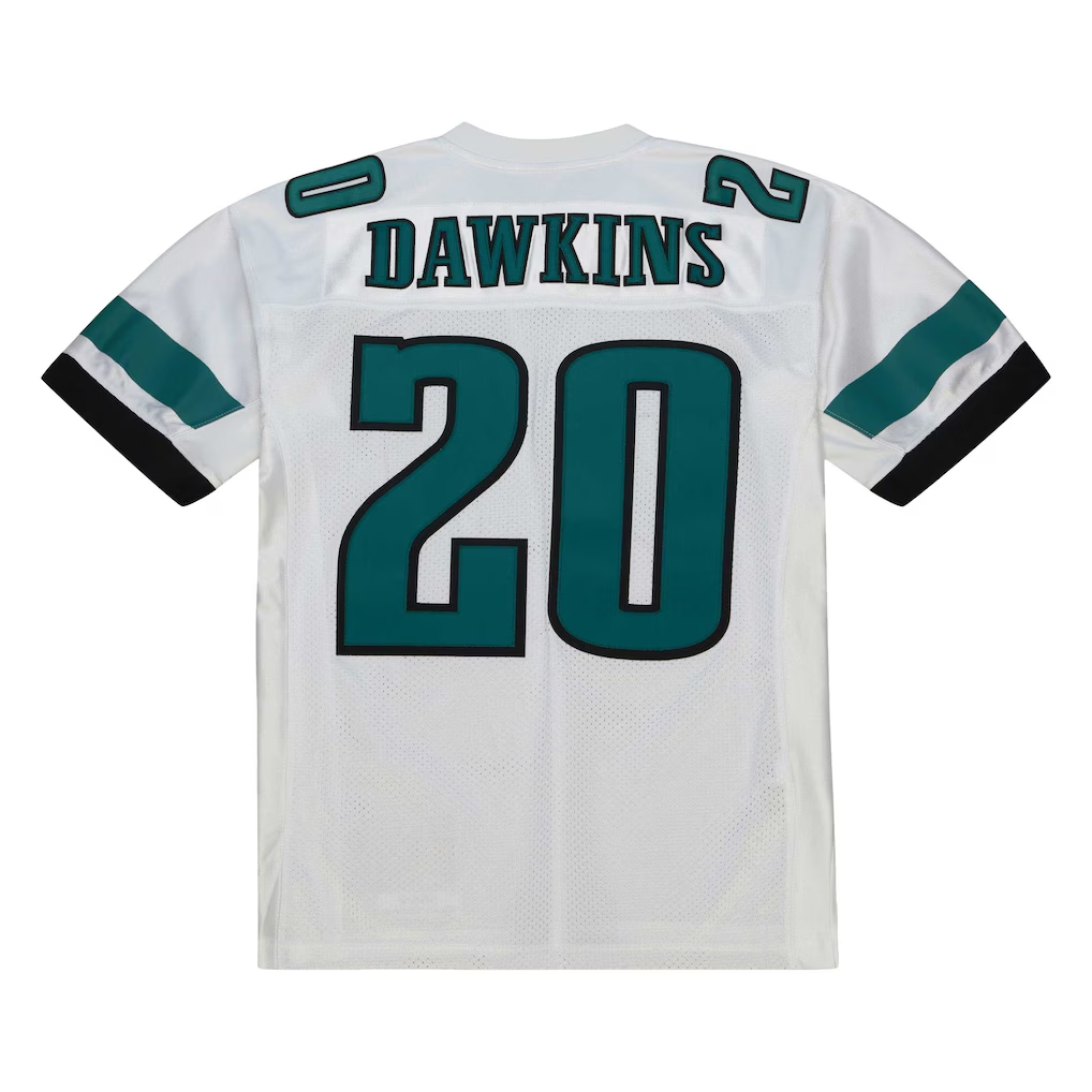 Kdoa P.Eagles 1996 #20 Brian Dawkins Mitchell & Ness White Authentic Throwback Retired Player Stitched Puhic Jersey