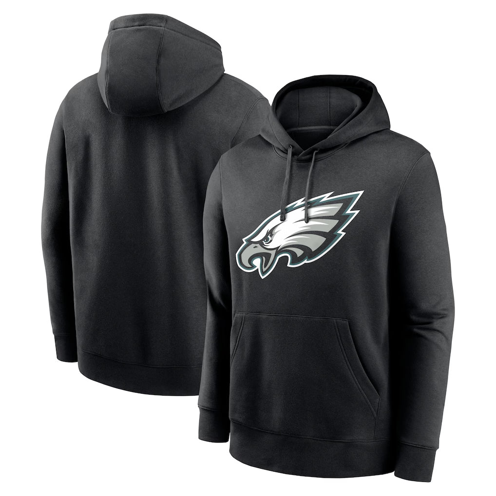 Kdoa P.Eagles Black LOGO Pullover Hoodies Home Game Stitched Jerseys