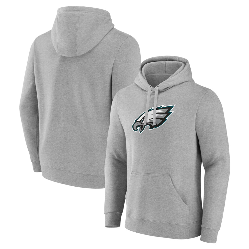Kdoa P.Eagles Gray LOGO Pullover Hoodies Home Game Blank Player Stitched Jerseys