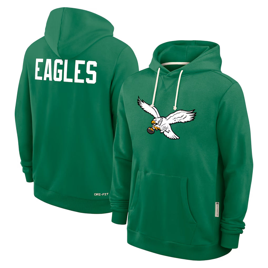 Kdoa P.Eagles Green Pullover Hoodies Home Game Blank Player Stitched Jerseys