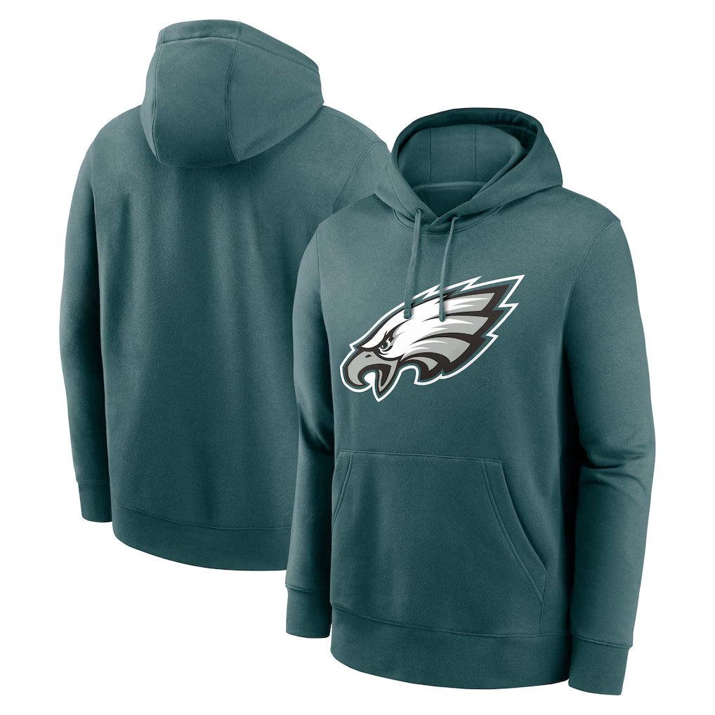 Kdoa P.Eagles Midnight Green Performance Pullover Hoodies Home Game Blank Player Stitched Jerseys