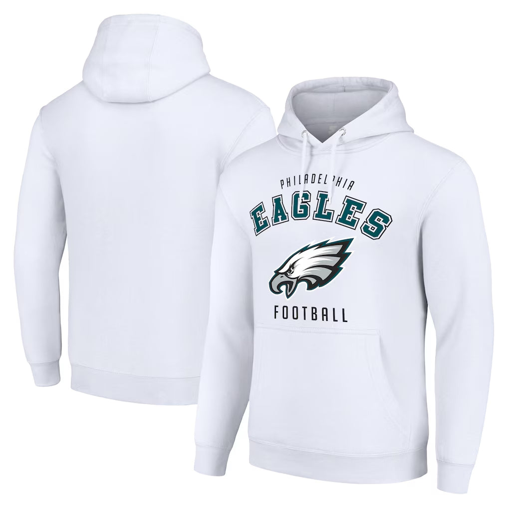 Kdoa P.Eagles White Pullover Hoodies Home Game Blank Player Stitched Jerseys