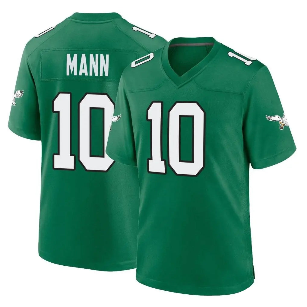 Kdoa P.Eagles #10 Braden Mann Player Green Kelly Alternate Home Game Stitched Jerseys