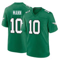 Kdoa P.Eagles #10 Braden Mann Player Green Kelly Alternate Home Game Stitched Jerseys