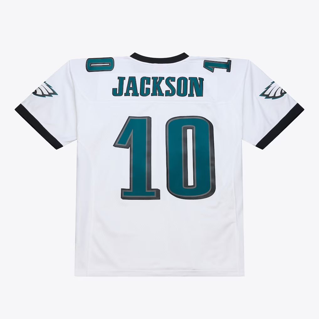 Kdoa P.Eagles #10 DeSean Jackson Mitchell & Ness White 2009 Legacy Throwback Replica Stitched Puhic Jersey