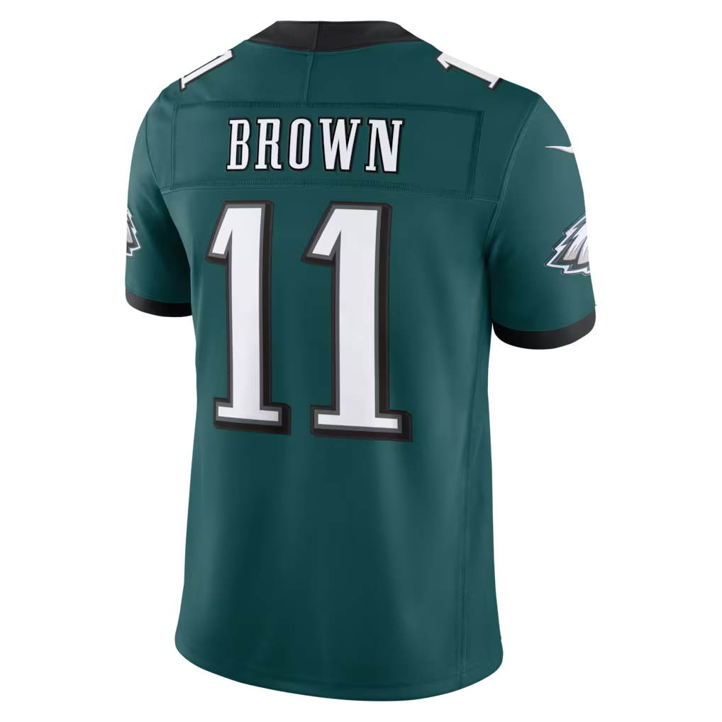 Kdoa P.Eagles #11 A.J. Brown Midnight Green Team Vapor F.U.S.E. Stitched Limited Jerseys