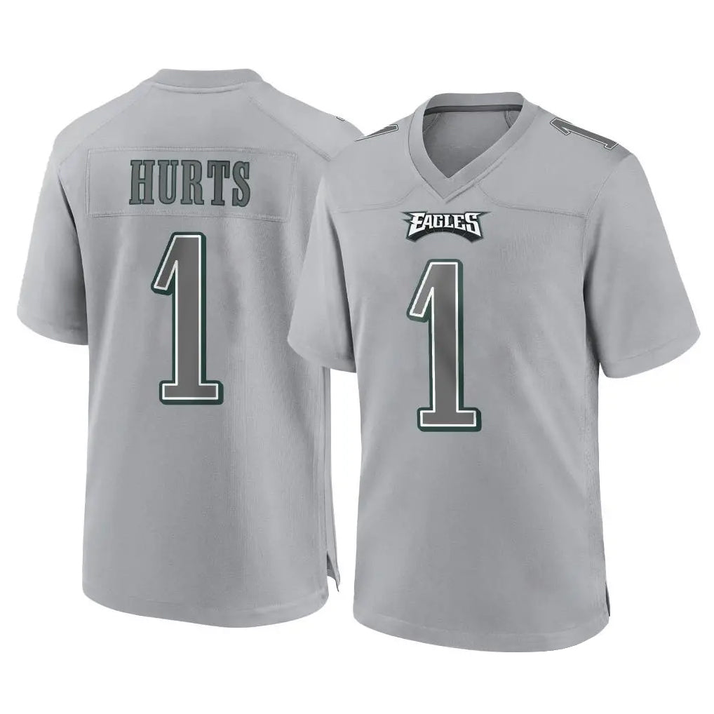 Kdoa P.Eagles #1 Jalen Hurts Player Gray Atmosphere Fashion Home Game Stitched Jerseys