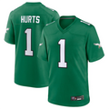 Kdoa P.Eagles #1 Jalen Hurts Player Kelly Green Game Stitched Jerseys