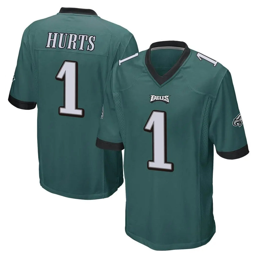 Kdoa P.Eagles #1 Jalen Hurts Player Team Color Green Home Game Stitched Jerseys