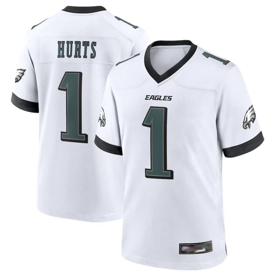 Kdoa P.Eagles #1 Jalen Hurts Player White Game Stitched Jerseys