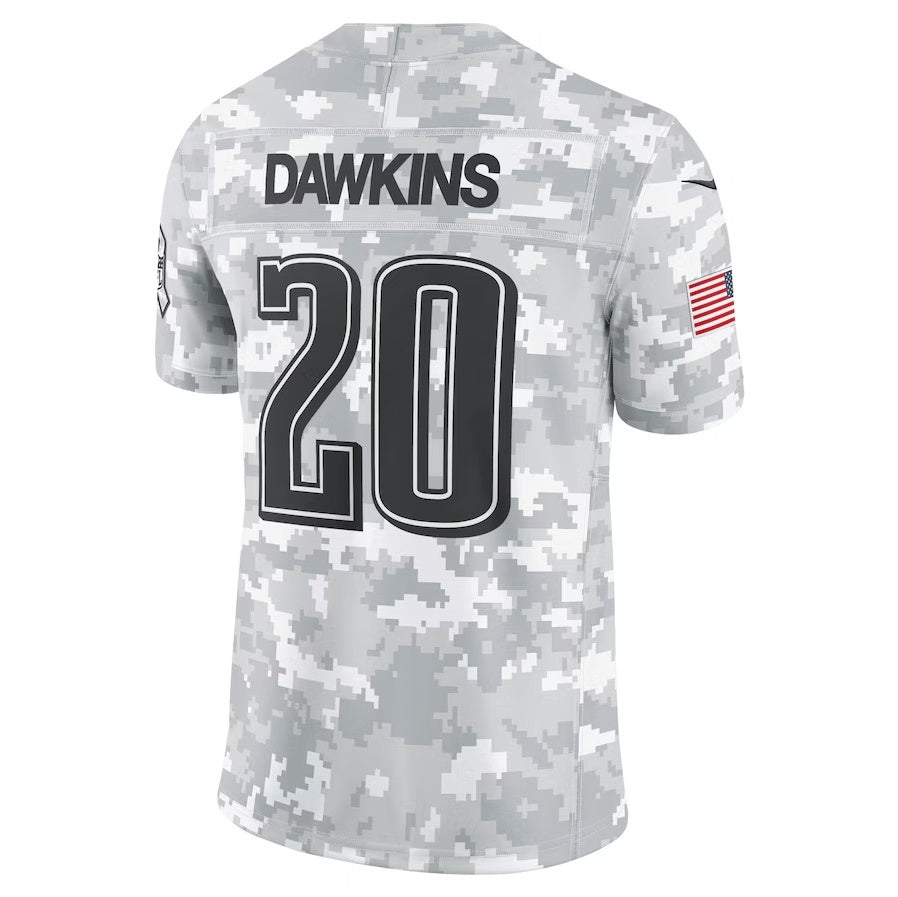 Kdoa P.Eagles #20 Brian Dawkins Arctic Camo 2024 Salute to Service Retired Player Limited Stitched Jerseys