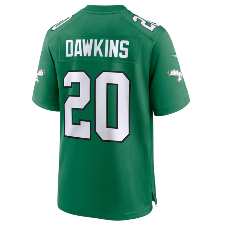 Kdoa P.Eagles #20 Brian Dawkins Green Alternate Retired Player Game Jersey Stitched American Stitched Jersey