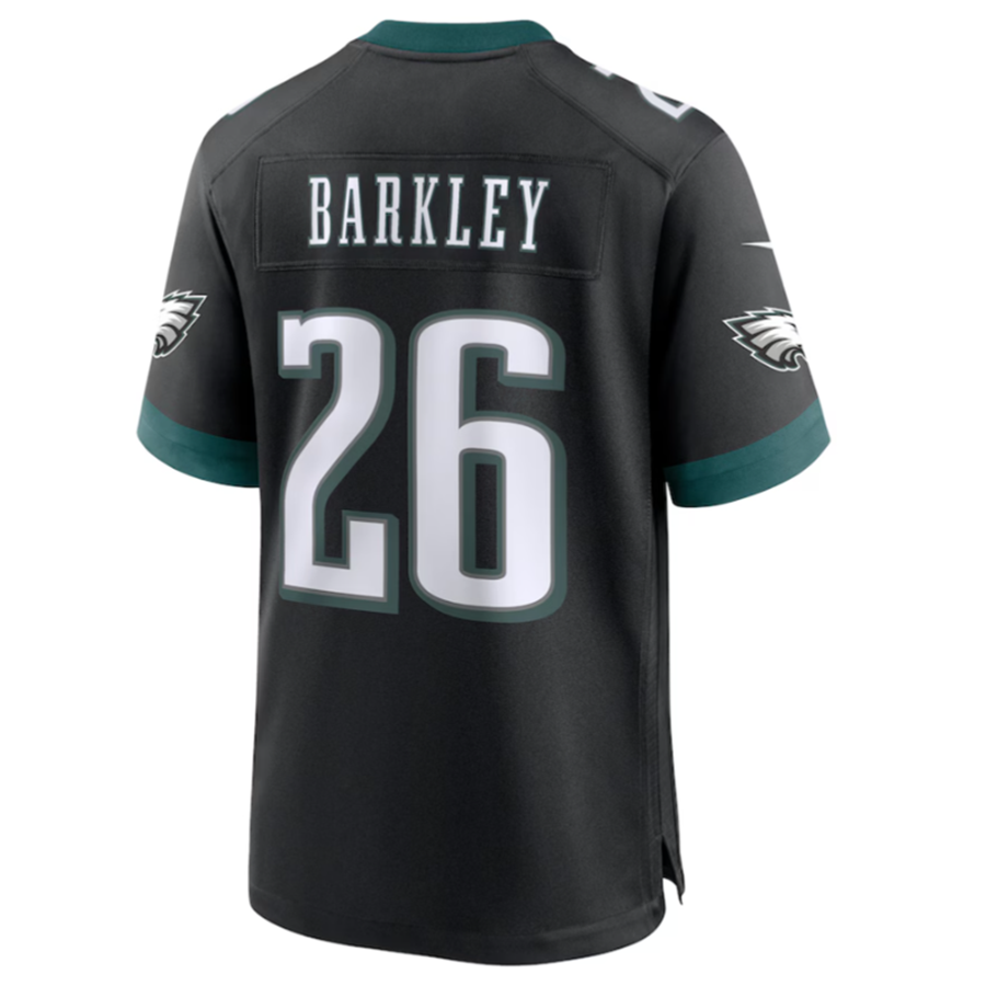 Kdoa P.Eagles #26 Saquon Barkley Black Alternate Game Jersey Stitched American Stitched Jersey