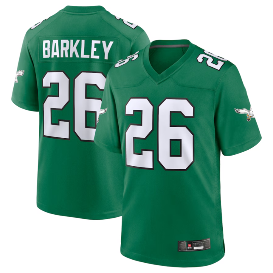 Kdoa P.Eagles #26 Saquon Barkley Green Alternate Game Stitched American Stitched Jerseys