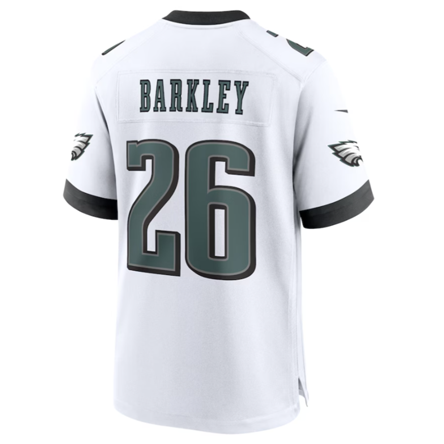 Kdoa P.Eagles #26 Saquon Barkley Midnight White Game Player Jersey Stitched American Stitched Jersey