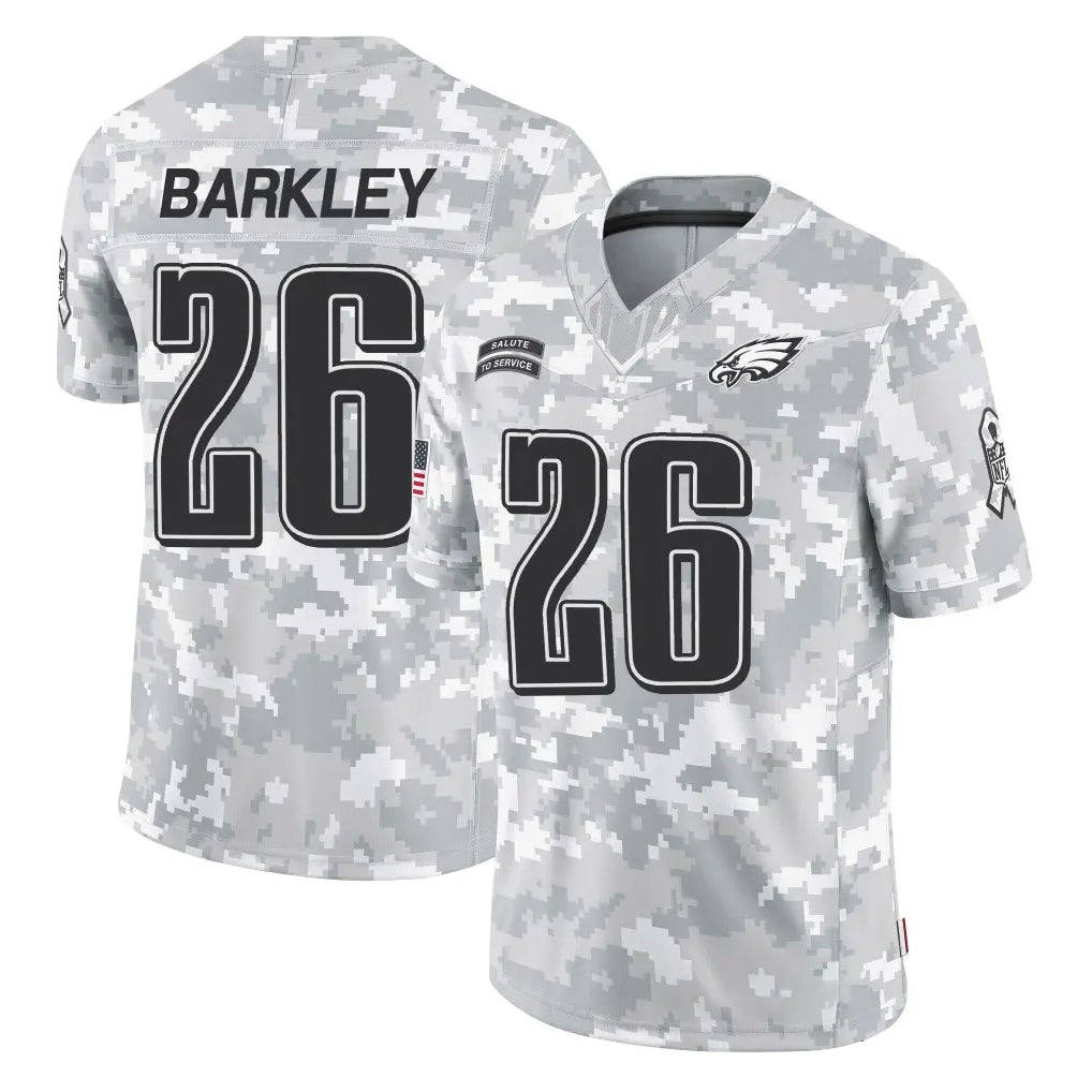 Kdoa P.Eagles #26 Saquon Barkley Player Arctic Camo Salute to Service Limited Game Stitched Jerseys