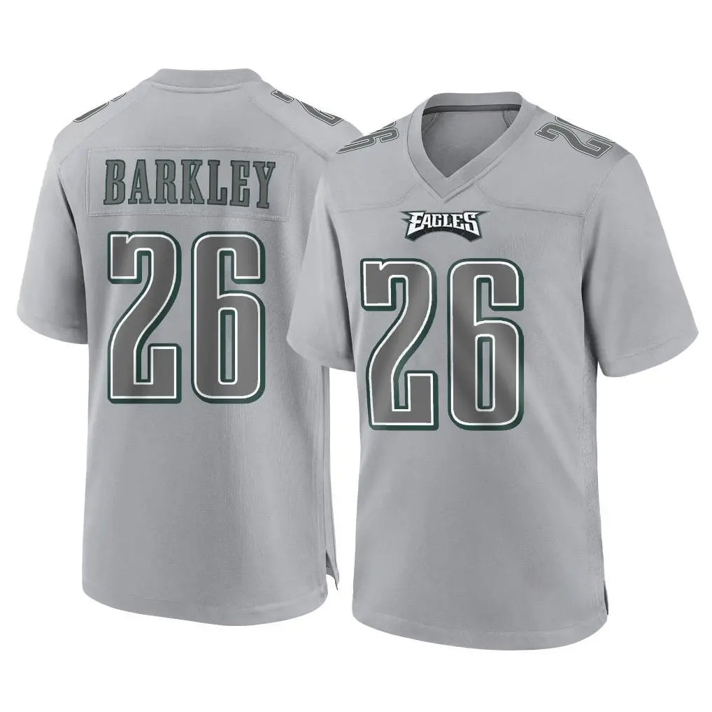 Kdoa P.Eagles #26 Saquon Barkley Player Gray Atmosphere Fashion Home Game Stitched Jerseys