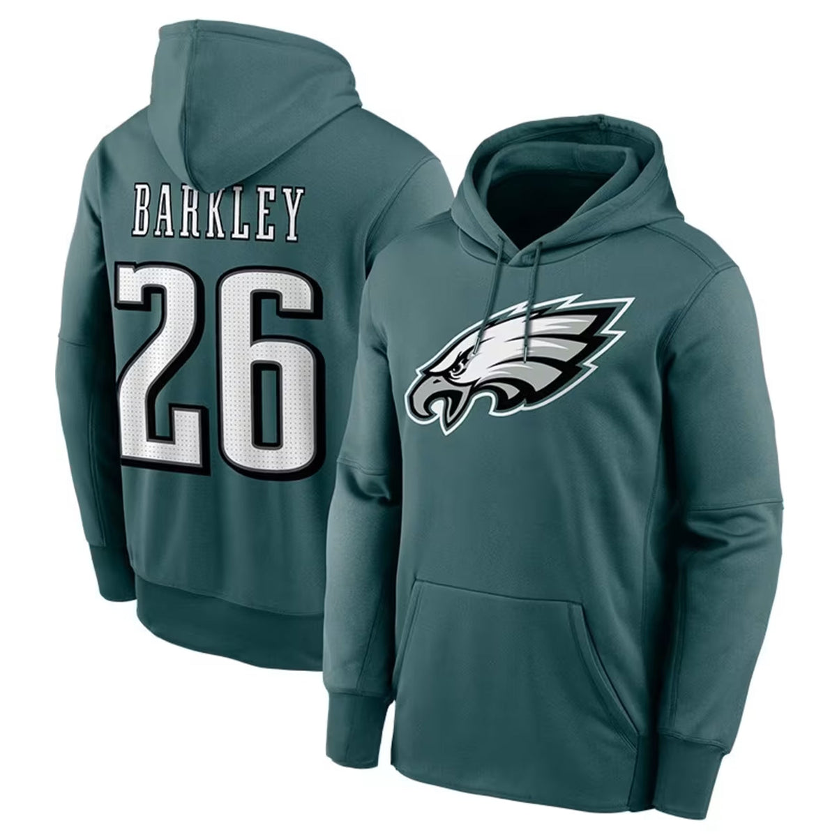 Kdoa P.Eagles #26 Saquon Barkley Player Green Pullover Hoodie Stitched Jerseys