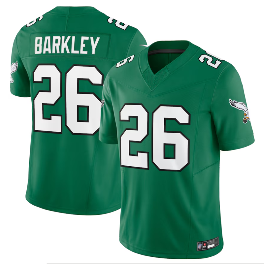 Kdoa P.Eagles #26 Saquon Barkley Player Kelly Green Vapor F.U.S.E. Limited Stitched Jerseys