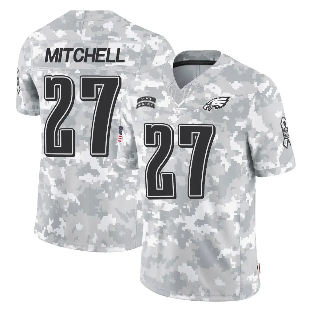 Kdoa P.Eagles #27 Quinyon Mitchell Player Arctic Camo Salute to Service Limited Game Stitched Jerseys