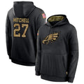 Kdoa P.Eagles #27 Quinyon Mitchell Player Black Military Hoodie Game Stitched Jerseys
