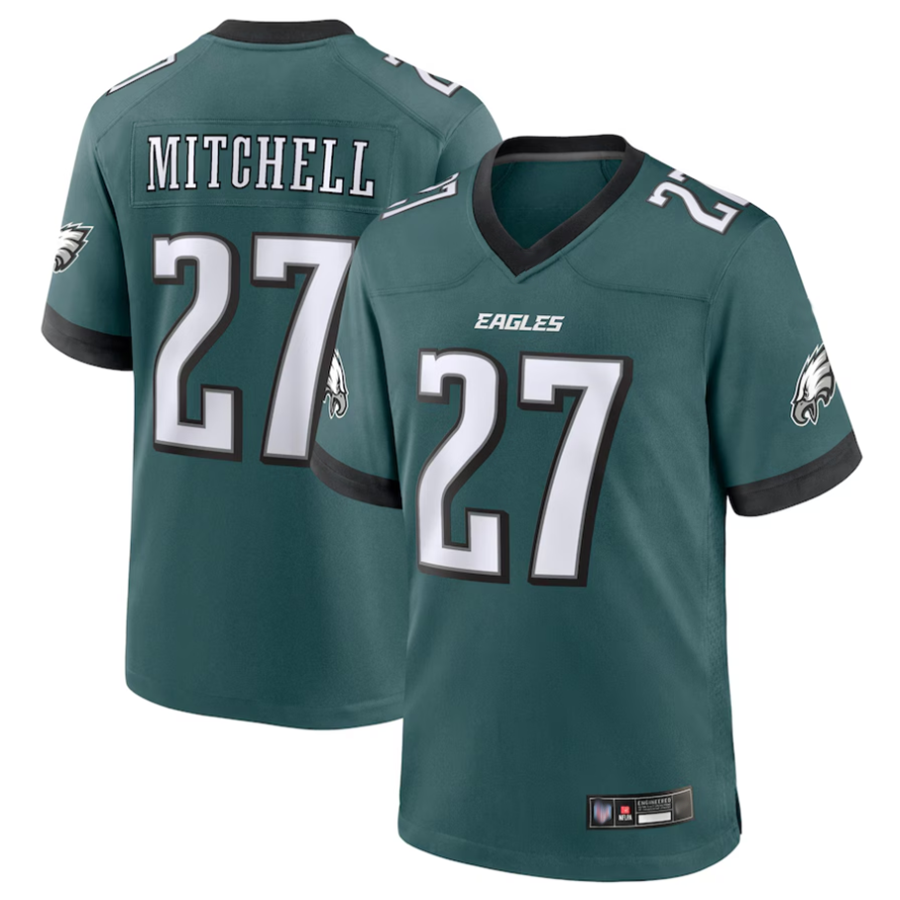 Kdoa P.Eagles #27 Quinyon Mitchell Player Midnight Green Replica Game Stitched Jerseys