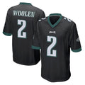 Kdoa P.Eagles #2 Riq Woolen Player Black Home Game Stitched Jerseys