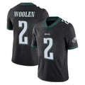 Kdoa P.Eagles #2 Riq Woolen Player Black Limited Vapor Untouchable Home Game Stitched Jerseys
